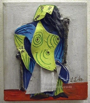 キュービズム Painting - 不法な女 2 1940 キュビズム